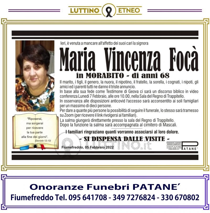 Maria Vincenza  Focà